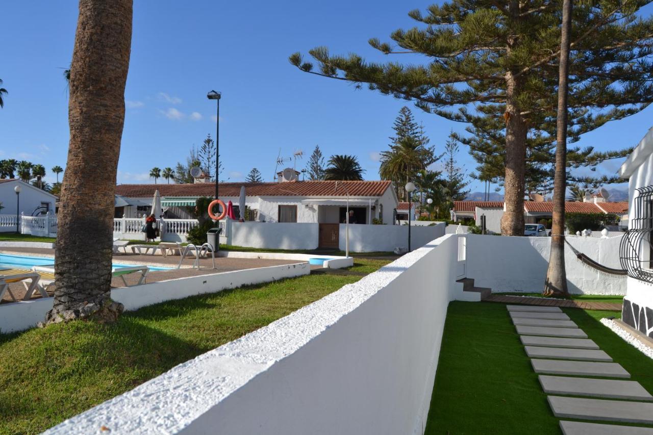 White Exclusive Bungalow. 2 Rooms, Garden & Pool. Maspalomas  Eksteriør billede